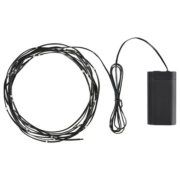 IKEA STRÅLA LED lighting chain black 40 lights battery-operated indoor outdoor #10599079