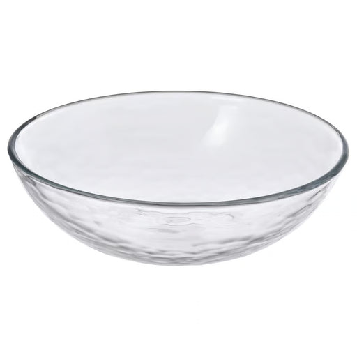 IKEA STRANDKRABBA clear hammered glass bowl 15cm for snacks #70607378
