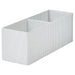 IKEA STUK box with compartments white black 17x51x18 cm front view foldable wardrobe organiser #90621528
