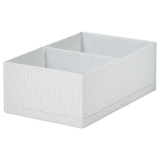  IKEA STUK box with compartments white black 32x51x18 cm product view on white background #90621533