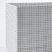 IKEA STUK box with compartments white black showing polyester fabric texture and grid pattern