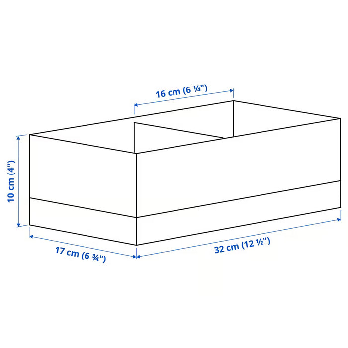  IKEA STUK compartment box white black folded flat for compact storage when not in use