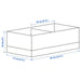  IKEA STUK compartment box white black folded flat for compact storage when not in use