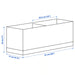 IKEA STUK wardrobe organiser box white black side profile view showing 18 cm height