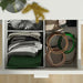 Open drawer with IKEA STUK box showing two compartments — folded clothes on left, belts on right