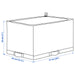Measurement illustration showing IKEA STUK storage case dimensions 34x51x28cm