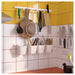 IKEA SUNNERSTA white kitchen rail system styled in modern Indian kitchen setting