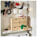 IKEA SUNNERSTA white rail organiser in compact kitchen keeping worktop clutter-free
