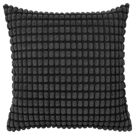 IKEA SVARTPOPPEL cushion cover anthracite 65x65 cm textured recycled polyester front view #80604708