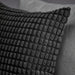 IKEA SVARTPOPPEL anthracite cushion cover flat lay showing zipper closure and full square size