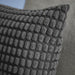  IKEA SVARTPOPPEL anthracite cushion cover flat lay showing zipper closure and fabric finish