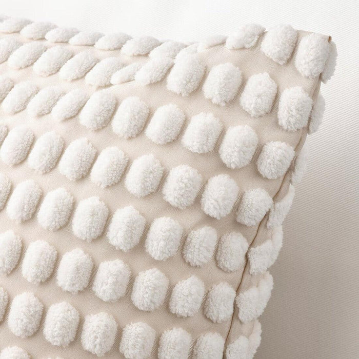 Ikea FIALISA Cushion pad, White, 50x50 cm with Cushion Cover, Off-White, 50x50 cm (20x20)