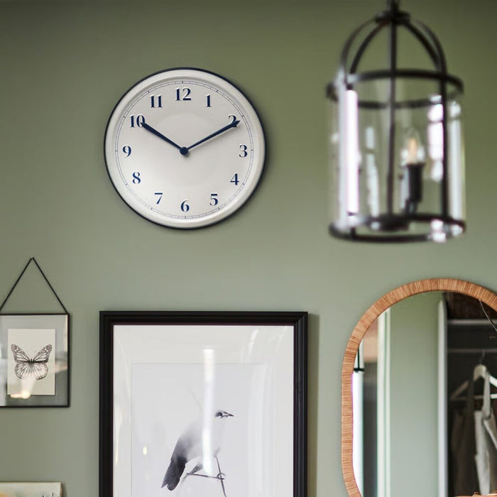 IKEA SYKOMORLÖNN Wall clock, white/blue, 30 cm (11 ¾ ")