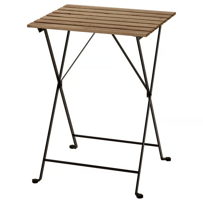 IKEA TÄRNÖ Table, outdoor, black/light brown stained, 55x54 cm (21 5/8x21 1/4 ")