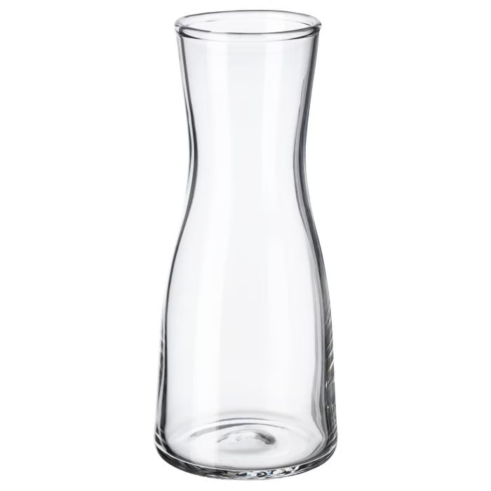 IKEA TIDVATTEN clear glass vase 14cm elegant minimalist shape front view #50335996