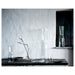 IKEA TIDVATTEN clear glass vase with twig on rustic wooden table against white wall