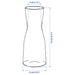 IKEA TIDVATTEN vase dimensions illustration showing height 14cm and diameter 6cm