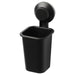 IKEA TISKEN black toothbrush holder with suction cup, square shape, smooth finish #90498533