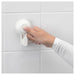 IKEA TISKEN white toothbrush holder overhead view showing open top and internal compartment