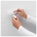  IKEA TISKEN white towel rack dimensions side profile showing 8 cm depth and 10 cm height