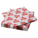 IKEA TOFSAND pink floral paper napkin folded on table, 33x33cm #00617644