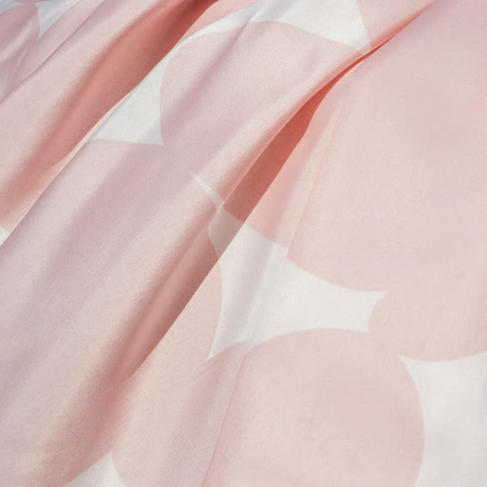 IKEA TOFSAND light pink tablecloth styled on dining table casual home setting