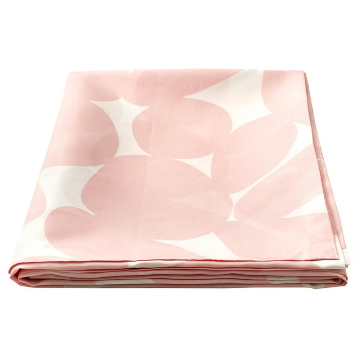 IKEA TOFSAND light pink patterned tablecloth draped on table seats 4 to 6 people