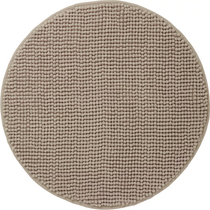 IKEA TOFTBO round beige bath mat 55cm with soft textured microfibre surface #00612420