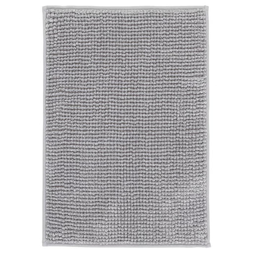 IKEA TOFTBO bath mat grey-white mélange 40x60 cm rectangular plush microfibre texture top view #70422271