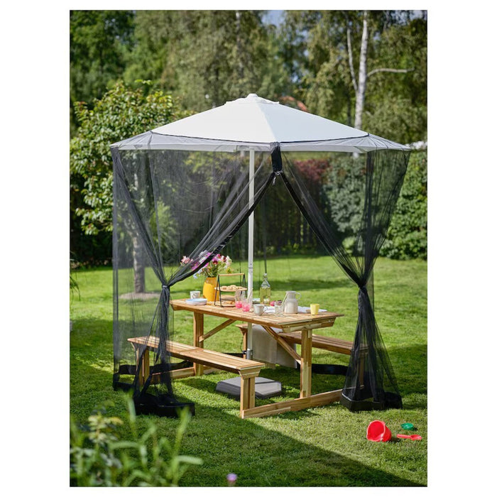 TORPÖN black parasol net for airy outdoor atmosphere