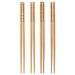  IKEA TREBENT bamboo chopsticks 4 pairs set with etched decorative patterns light beige #70342972
