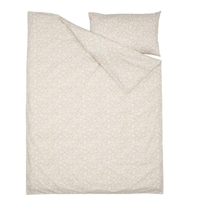 IKEA TRINDSTARR Duvet cover and pillowcase, beige/white, 150x200/50x80 cm (59x79/20x31 ")