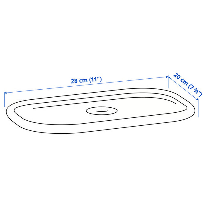 Dimensions of IKEA TROFAST 20x28 cm white plastic lid