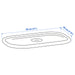 Dimensions of IKEA TROFAST 20x28 cm white plastic lid