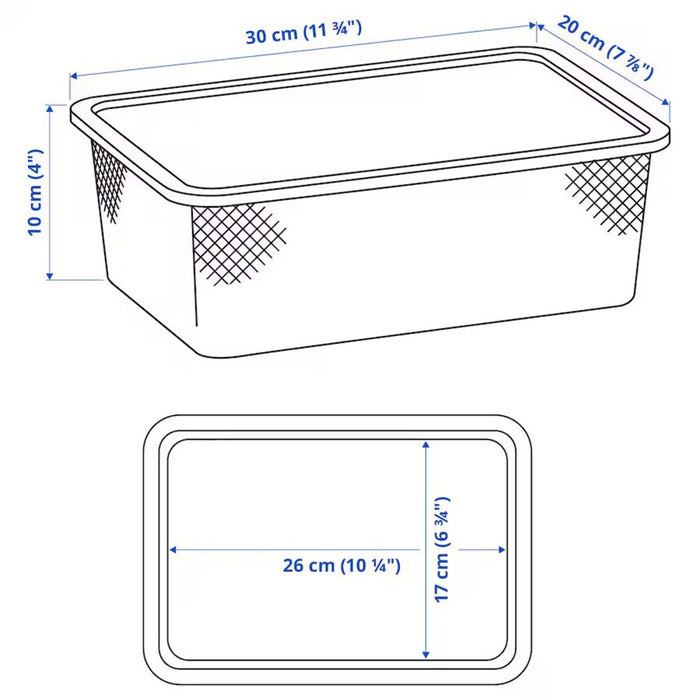 Measurements of the Mesh Storage box