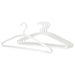 IKEA TRYSSE white grey plastic hangers anti-slip swivel hook pack of 5 flat lay view #90515071