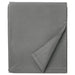 Folded gray blanket on a white background