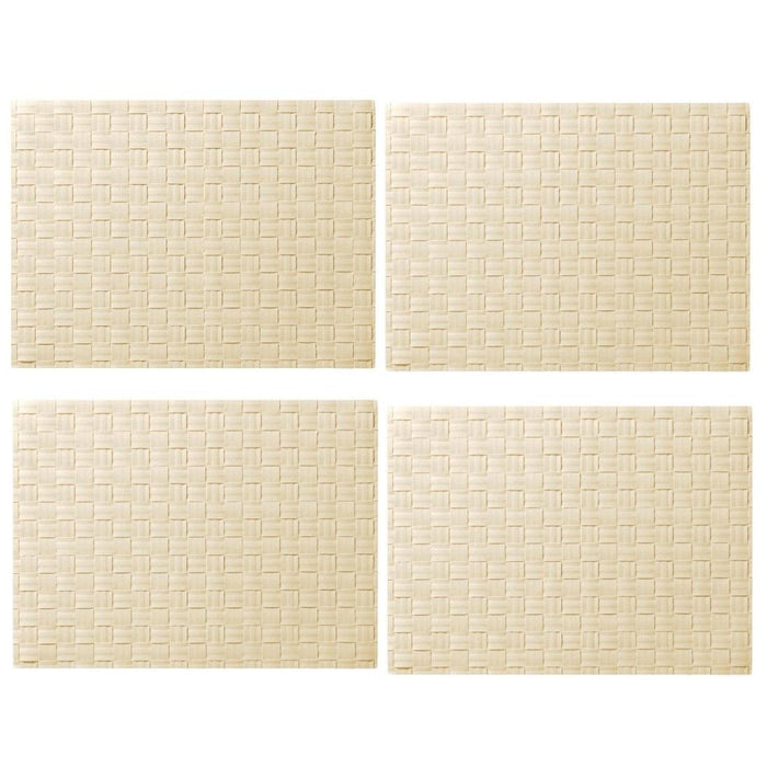 IKEA ORDENTLIG Place mat, off-white46x33 cm  4pack with Bowl, stoneware pink pack of 4 and  Deep plate, 20 cm pack of 6 Spoon, stainless steel, 19cm and Paper napkin, white30x30 cm