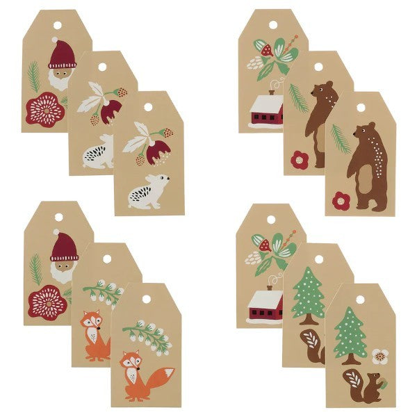 IKEA VINTERFINT Gift tags set , Santa Claus pattern (72 Pack)