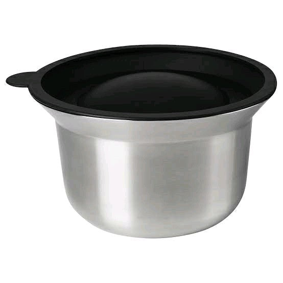 IKEA OMTÄNKSAM Mixing bowl with lid, stainless steel, 2.5 l