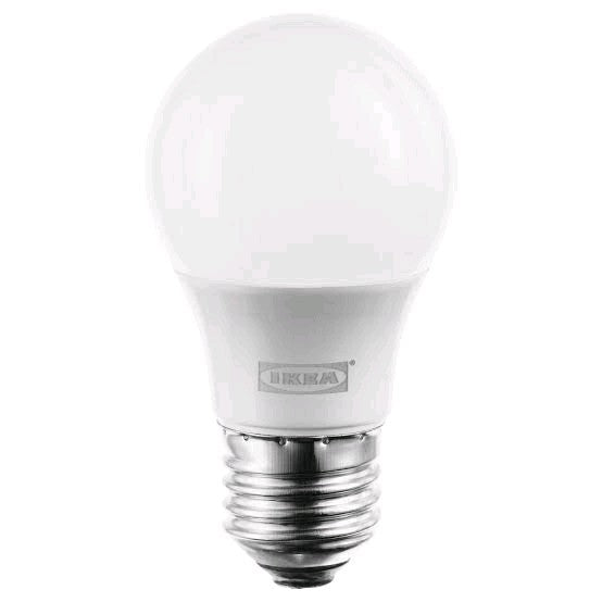 IKEA KLABB  Table lamp  Off-White, Nickel-Plated, 44 cm (17 3/8") with LED bulb E14 470 lumen