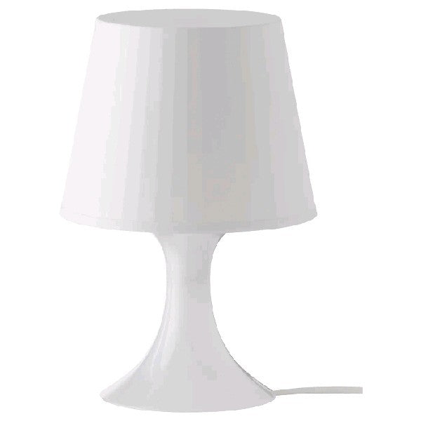 Ikea Lampan Table Lamp, White with LED bulb E14 470 lumen