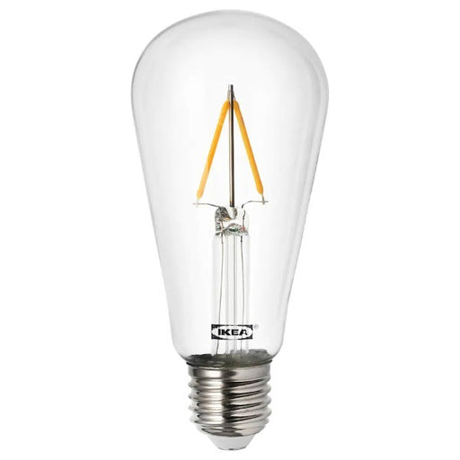 IKEA LUNNOM LED bulb E27 100 lumen, drop-shaped clear -  00453483