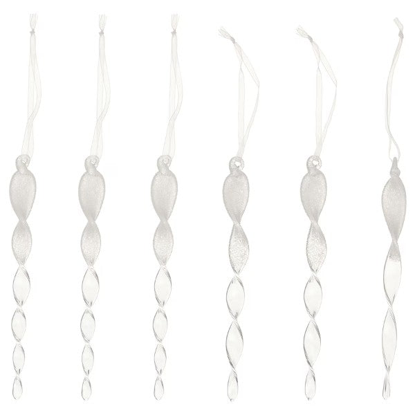 IKEA  VINTERFINT Hanging decoration, icicle-shaped clear glass, 16 cm