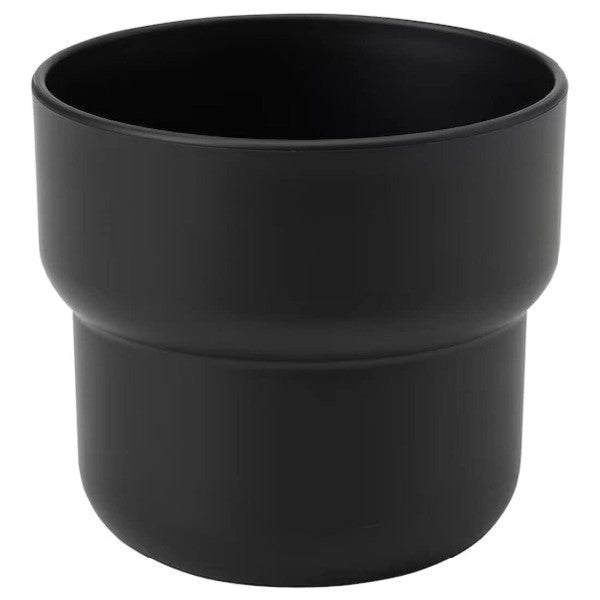 Ikea Plant Pot Indoor Outdoor Black 12 cm with Artificial Potted Ranunculus Pink 12 cm