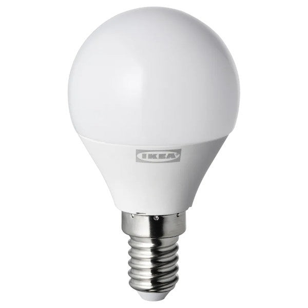 IKEA ÅRSTID Wall lamp, nickel-plated/white with LED bulb E14 250 lumen