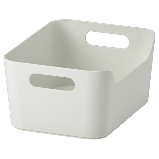 IKEA UPPDATERA white storage box 24x17cm rectangular with carry handles recycled plastic #00546468