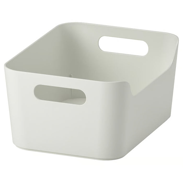 IKEA UPPDATERA white storage box 24x17cm rectangular with carry handles recycled plastic #00546468