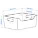 IKEA UPPDATERA white box dimension illustration showing width depth and height measurements