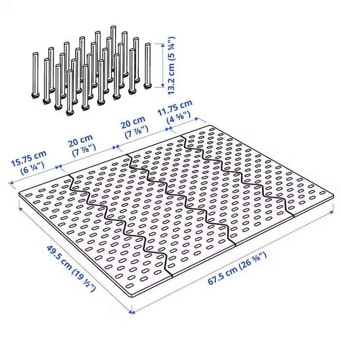 IKEA UPPDATERA pegboard drawer organizer, 80 cm